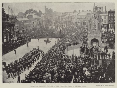 Review of Yeomanry Cavalry by the Prince of Wales at Devizes, Wilts by English Photographer