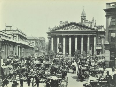 Royal Exchange, Threadneedle Street, City of London, 1890 by English Photographer