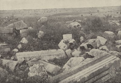 Ruins of the synagogue at Capernaum, where Christ healed the man with the withered hand by English Photographer