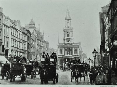 Saint Mary-le-Strand, Strand, Westminster: looking east to Saint Mary-le-Strand, 1895 by English Photographer