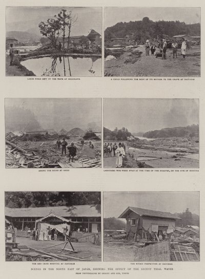 Scenes in the North East of Japan, showing the Effect of the Recent Tidal Waves by English Photographer