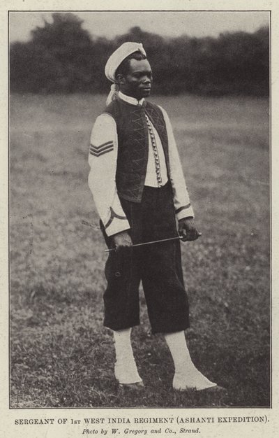 Sergeant of 1st West India Regiment, Ashanti Expedition by English Photographer