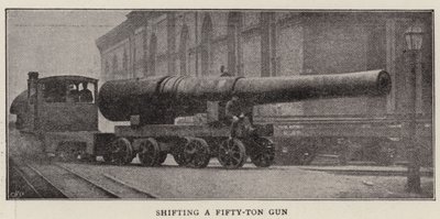 Shifting a Fifty-Ton Gun by English Photographer