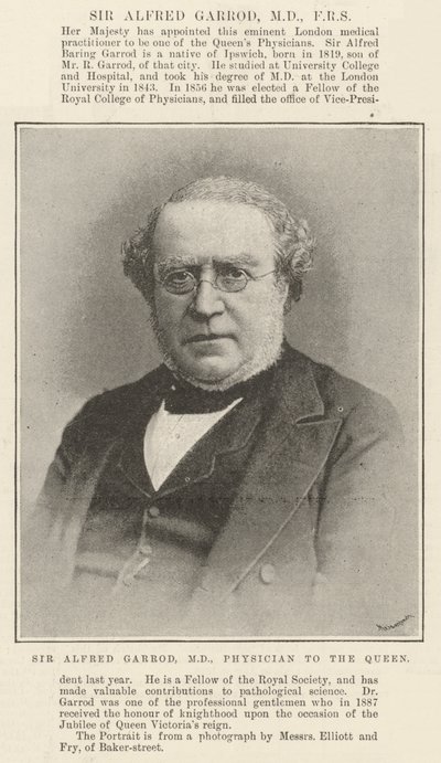 Sir Alfred Garrod by English Photographer