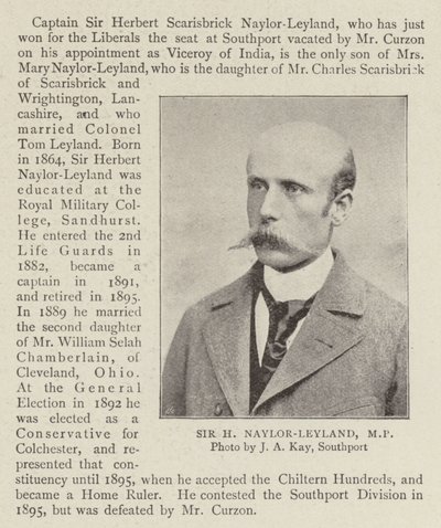 Sir H Naylor Leyland, MP by English Photographer