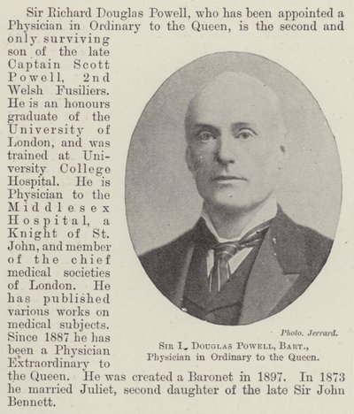 Sir R. Douglas Powell, Baronet, Physician in Ordinary to the Queen by English Photographer