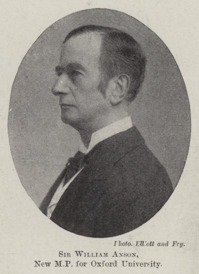 Sir William Anson, New MP for Oxford University by English Photographer
