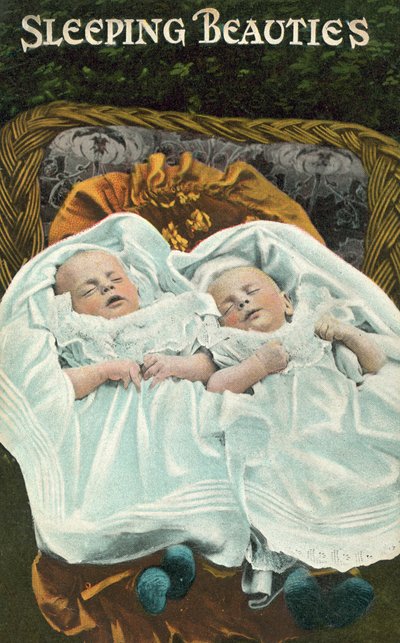 Sleeping beauties, two babies asleep by English Photographer
