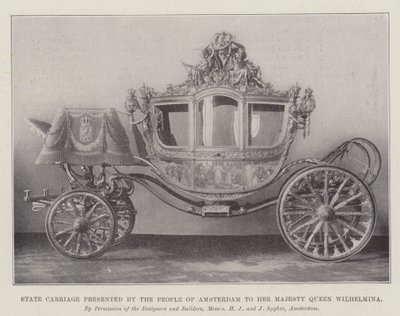 State Carriage Presented by the People of Amsterdam to Her Majesty Queen Wilhelmina by English Photographer