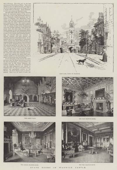 State Rooms in Warwick Castle by English Photographer