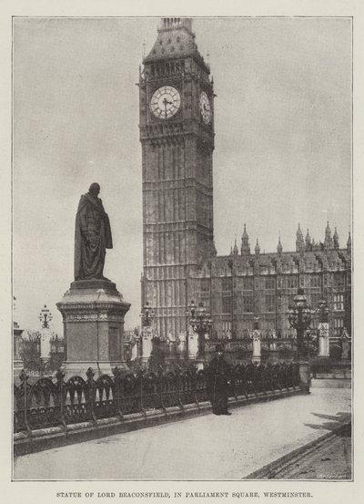 Statue of Lord Beaconsfield in Parliament Square, Westminster by English Photographer