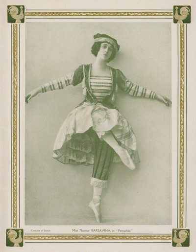 Tamara Karsavina, Russian Prima Ballerina, in a Ballets Russes Production of Igor Stravinsky
