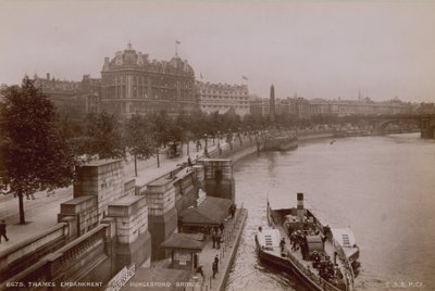 Thames Embankment from Hungerford Bridge by English Photographer