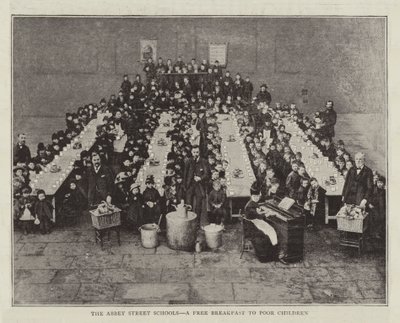 The Abbey Street Schools, a Free Breakfast to Poor Children by English Photographer