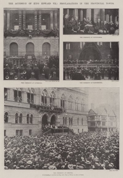 The Accession of King Edward VII, Proclamations in the Provincial Towns by English Photographer