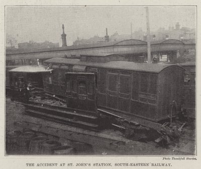 The Accident at St Johns Station, South-Eastern Railway by English Photographer