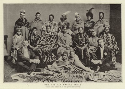 The African Native Choir, Which Sang Before H M The Queen at Osborne by English Photographer