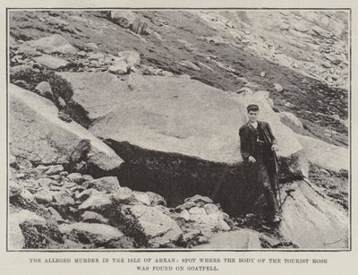 The Alleged Murder in the Isle of Arran, Spot where the Body of the Tourist Rose was Found on Goatfell by English Photographer