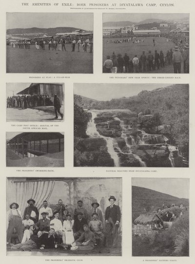 The Amenities of Exile, Boer Prisoners at Diyatalawa Camp, Ceylon by English Photographer