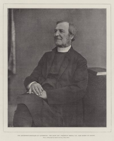 The Archbishop-Designate of Canterbury, the Right Reverend Frederick Temple, DD, Lord Bishop of London by English Photographer