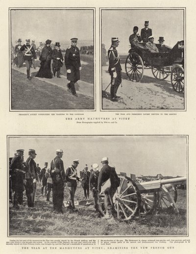 The Army Manoeuvres at Vitry, the Tsar at the Manoeuvres at Vitry, Examining the New French Gun by English Photographer