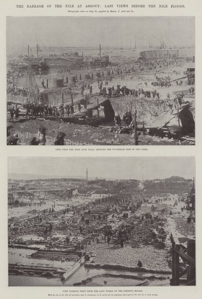 The Barrage of the Nile at Assiout, Last Views Before the Nile Floods by English Photographer