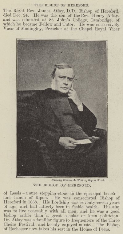 The Bishop of Hereford by English Photographer