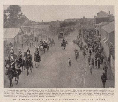The Bloemfontein Conference, President Krugers Arrival by English Photographer