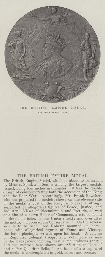 The British Empire Medal by English Photographer