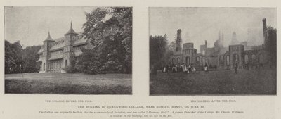 The Burning of Queenwood College, near Romsey, Hants, on 10 June by English Photographer