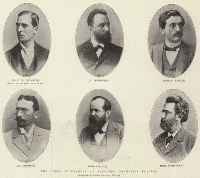 The Chess Tournament at Hastings, Prominent Players by English Photographer
