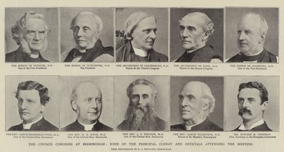 The Church Congress at Birmingham, Some of the Principal Clergy and Officials attending the Meeting by English Photographer
