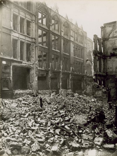 The City of London After a Bombing Raid by English Photographer