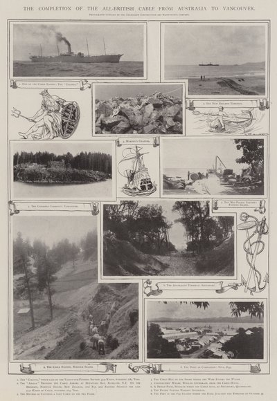 The Completion of the All-British Cable from Australia to Vancouver by English Photographer