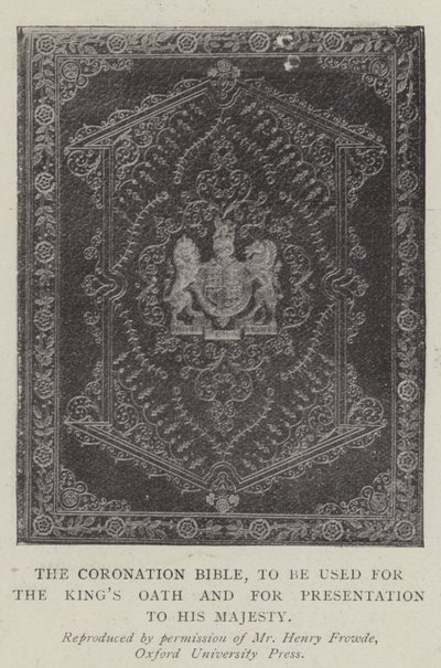 The Coronation Bible, to be used for the King