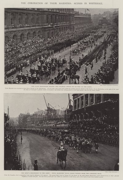 The Coronation of Their Majesties, Scenes in Whitehall by English Photographer