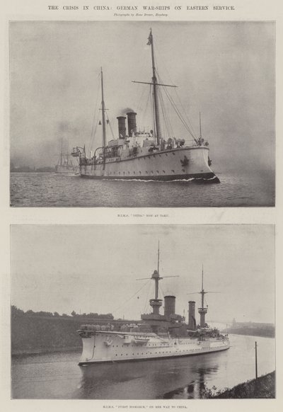 The Crisis in China, German War-Ships on Eastern Service by English Photographer