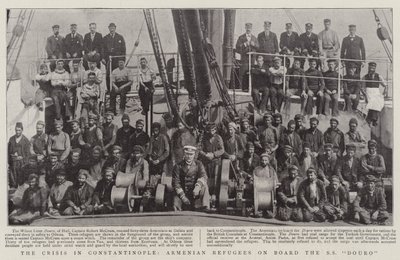 The Crisis in Constantinople, Armenian Refugees on Board the SS Douro by English Photographer