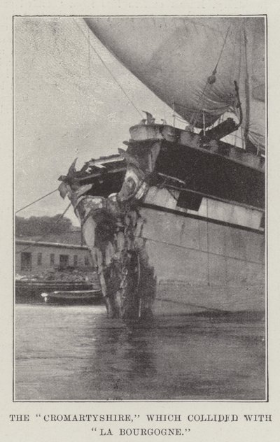 The Cromartyshire, which collided with La Bourgogne by English Photographer