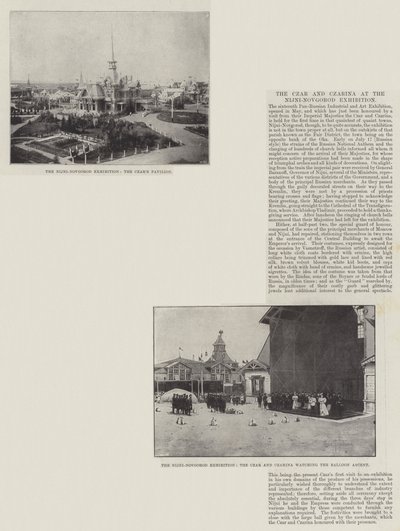 The Czar and Czarina at the Nijni-Novgorod Exhibition by English Photographer