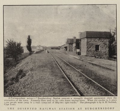 The Deserted Railway Station at Burghersdorp by English Photographer