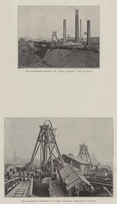 The Disastrous Flooding of Audley Colliery by English Photographer