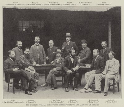 The Dreyfus Trial, Some Press Correspondents and Artists at Rennes by English Photographer
