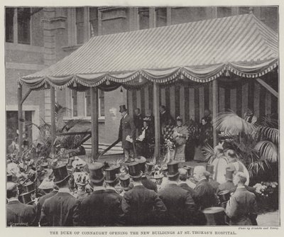 The Duke of Connaught opening the New Buildings at St Thomas