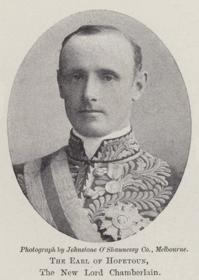The Earl of Hopetoun, the New Lord Chamberlain by English Photographer