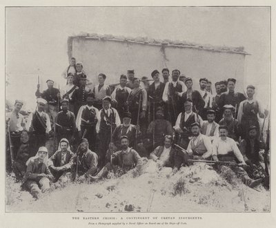 The Eastern Crisis, a Contingent of Cretan Insurgents by English Photographer