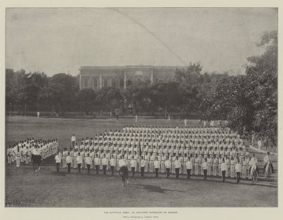 The Egyptian Army, an Infantry Battalion on Parade by English Photographer