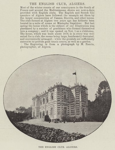 The English Club, Algiers by English Photographer