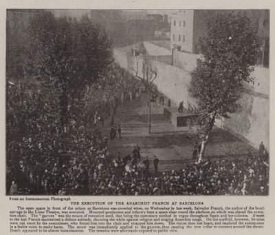 The Execution of the Anarchist Franch at Barcelona by English Photographer