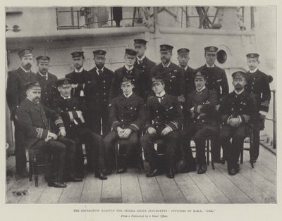 Expedition against the Sierra Leone Insurgents, Officers of HMS Fox by English Photographer